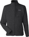 Am image of a Custom Columbia Mens Sweater Weather Full Zip in Black Heather!
