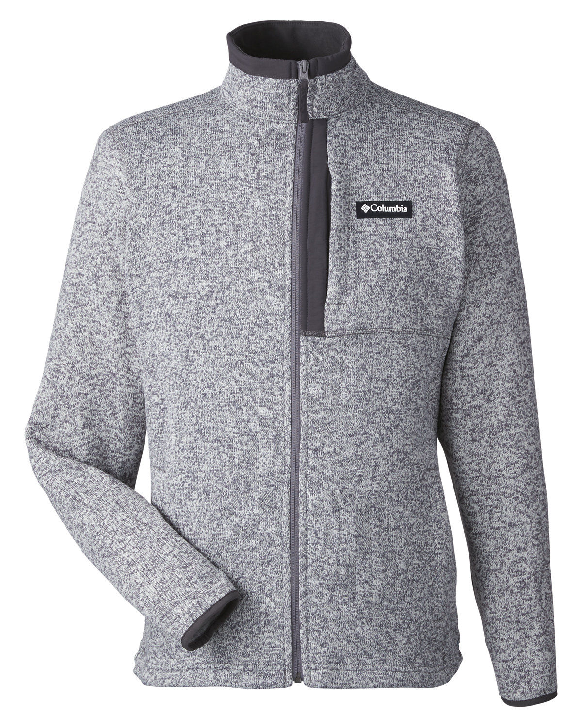 Columbia Mens Sweater Weather Full Zip in Dark Stone Heather