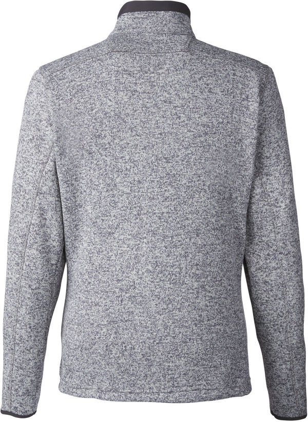 Am image of a Custom Columbia Mens Sweater Weather Full Zip in Dark Stone Heather!