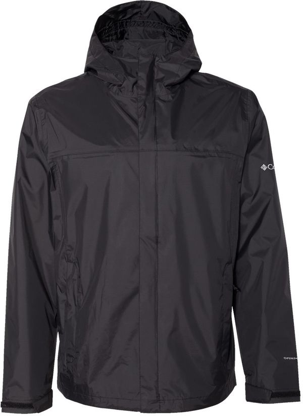 Am image of a Custom Columbia Mens Watertight V2 Packable Jacket in Black!