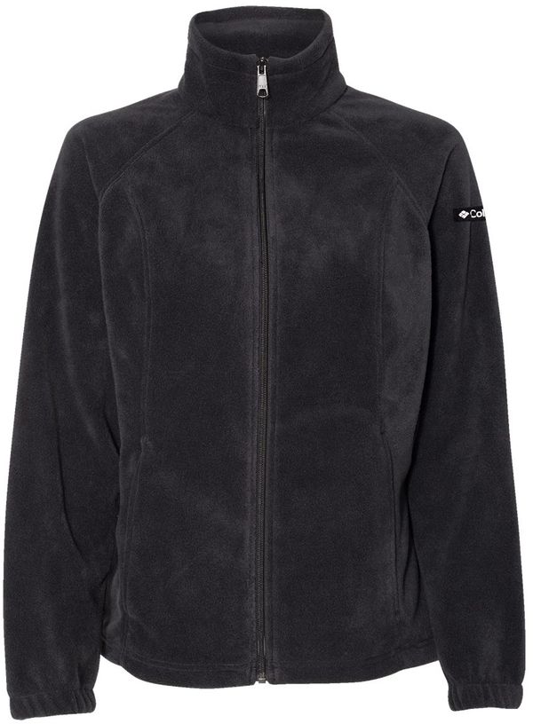 Am image of a Custom Columbia Women Benton Springs Fleece Full Zip Jacket in Black!