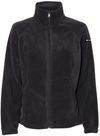 Am image of a Custom Columbia Women Benton Springs Fleece Full Zip Jacket in Black!