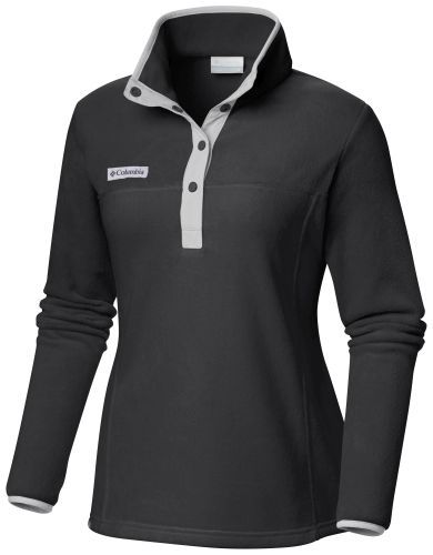 Columbia Womens Benton Springs Half Snap Fleece Pullover in Black