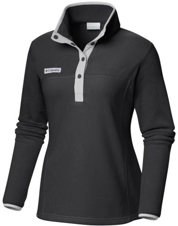 An image of a Custom Columbia Womens Benton Springs Half Snap Fleece Pullover in Black!