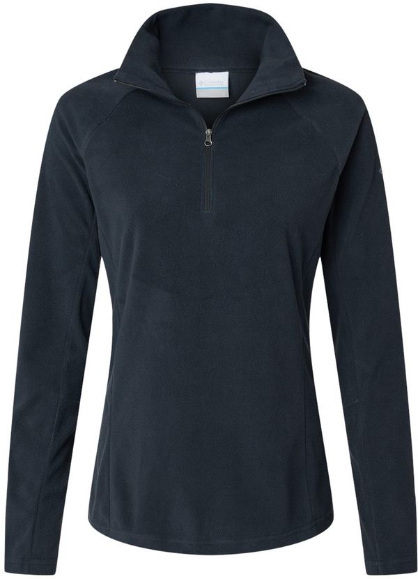An image of a Custom Columbia Womens Glacial Fleece Half Zip Pullover in Black!