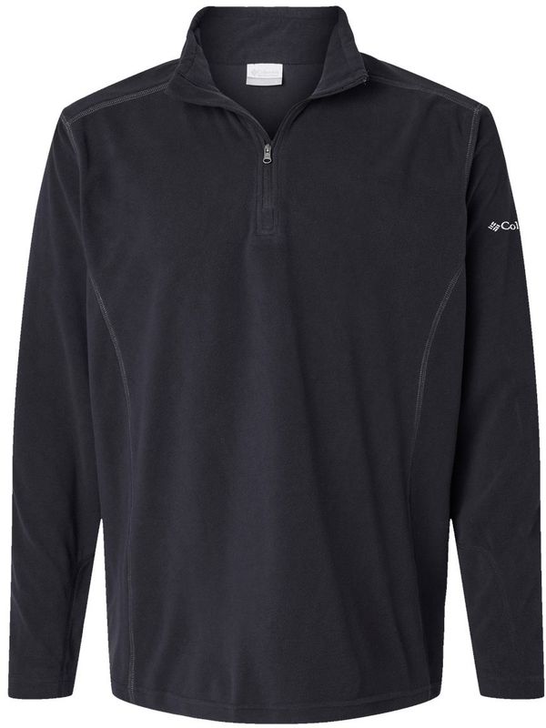 An image of a Custom Columbia  Mens Klamath Range Half Zip Pullover in Black!