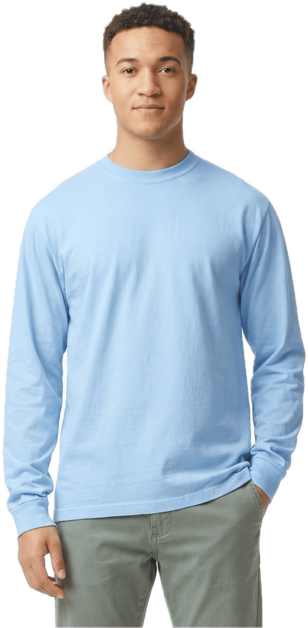 An image of a Custom Comfort Colors Garment Dyed Heavyweight Long Sleeve T Shirt!