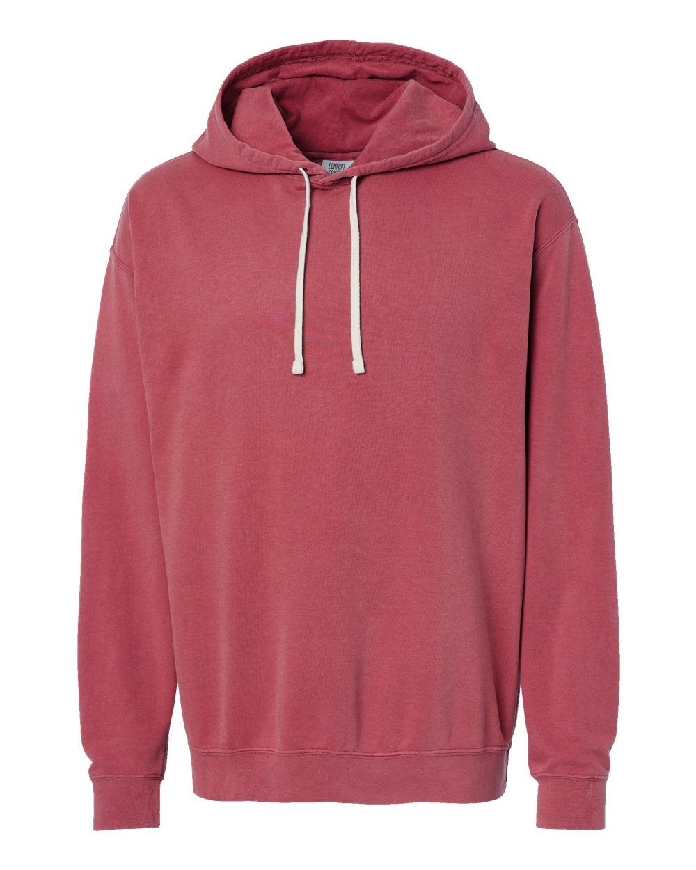 Comfort Colors Garment Dyed Lightweight Fleece Hooded Sweatshirt in Crimson