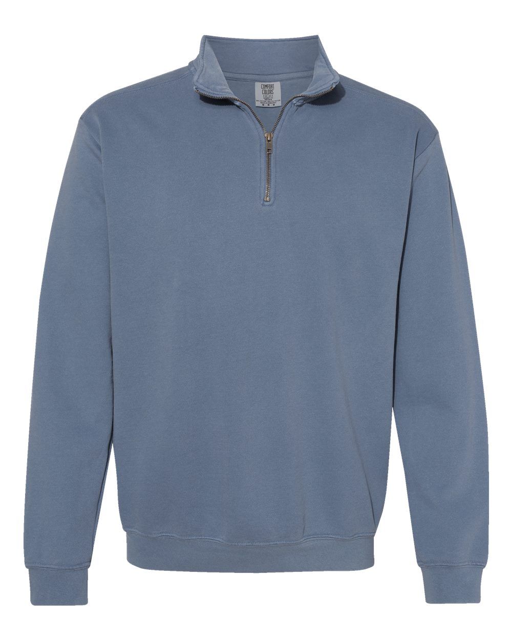 Comfort Colors Unisex Garment Dyed Quarter-Zip Sweatshirt in Blue Jean