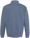 Am image of a Custom Comfort Colors Unisex Garment Dyed Quarter Zip Sweatshirt in Blue Jean!
