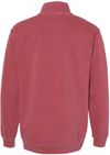 An image of a Custom Comfort Colors Unisex Garment Dyed Quarter Zip Sweatshirt in Crimson!