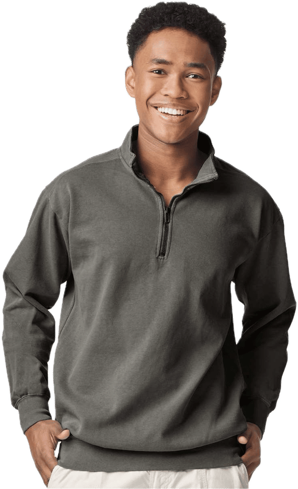 An image of a Custom Comfort Colors Unisex Garment Dyed Quarter Zip Sweatshirt!