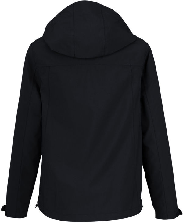 Am image of a Custom Core365 Ladies Packable Rain Jacket in Black!