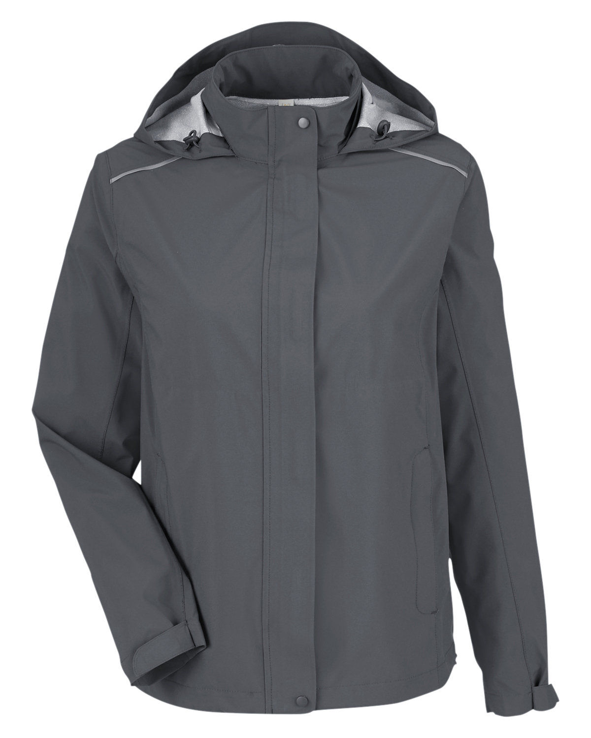 Core365 Ladies Packable Rain Jacket in Carbon
