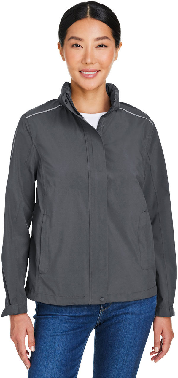 An image of a Custom Core365 Ladies Packable Rain Jacket!