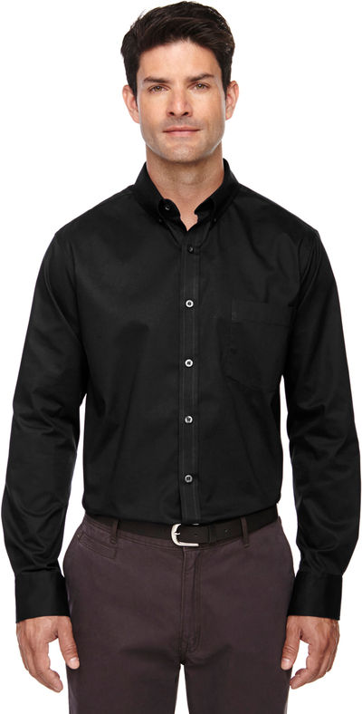 An image of a Custom Core365 Men's Operate Long Sleeve Twill Shirt!