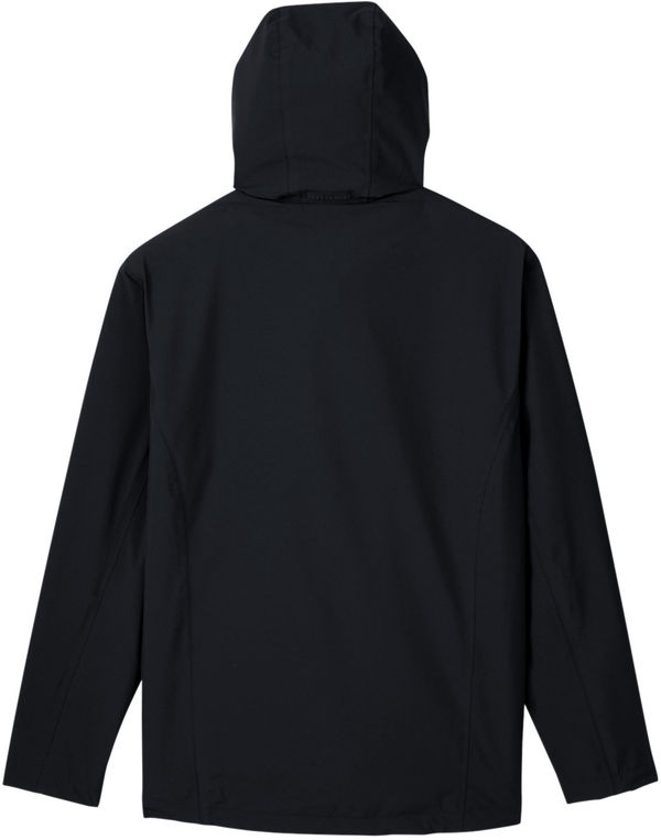 Am image of a Custom Core365 Mens Barrier Rain Jacket in Black!