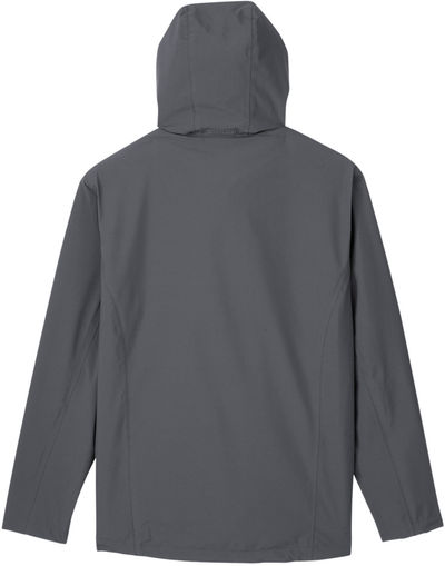 Am image of a Custom Core365 Mens Barrier Rain Jacket in Carbon!