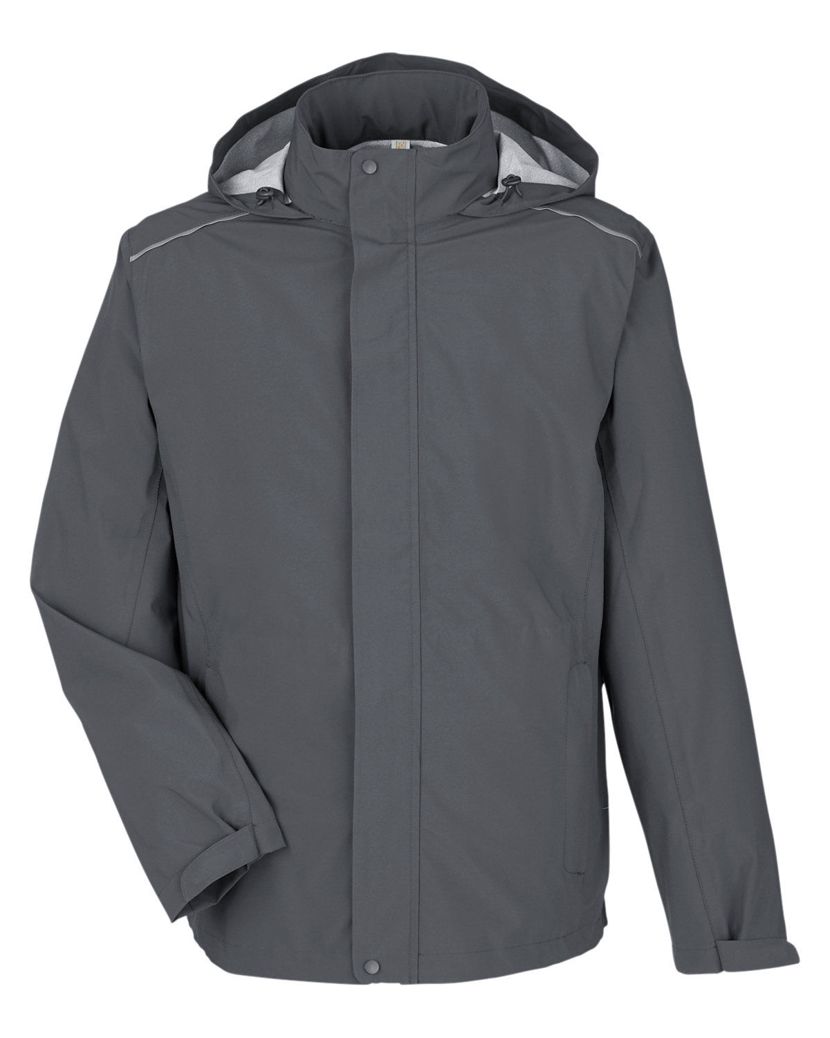 Core365 Mens Barrier Rain Jacket in Carbon
