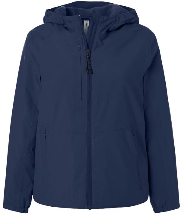 An image of a Custom Core365 Womens Barrier All Season Jacket in Classic Navy!