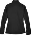 Am image of a Custom Core365 Ladies Cruise Two Layer Fleece Bonded Soft Shell Jacket in Black!