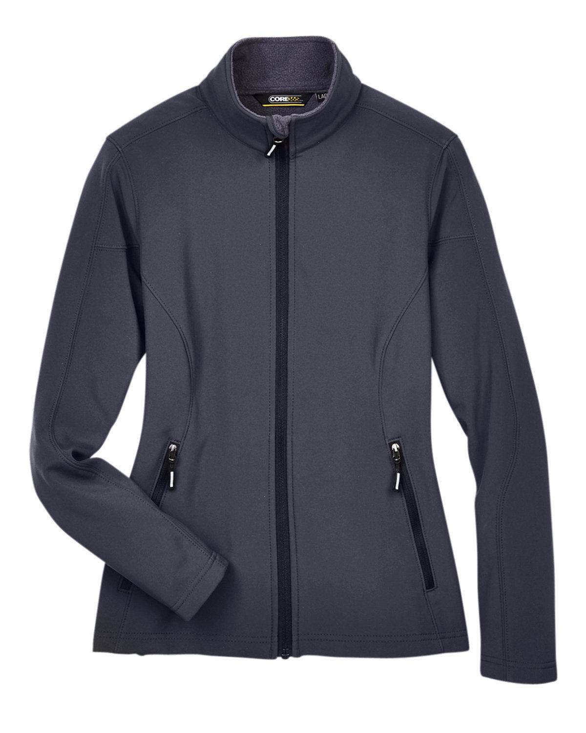 Core365 Ladies Cruise Two Layer Fleece Bonded Soft Shell Jacket in Carbon
