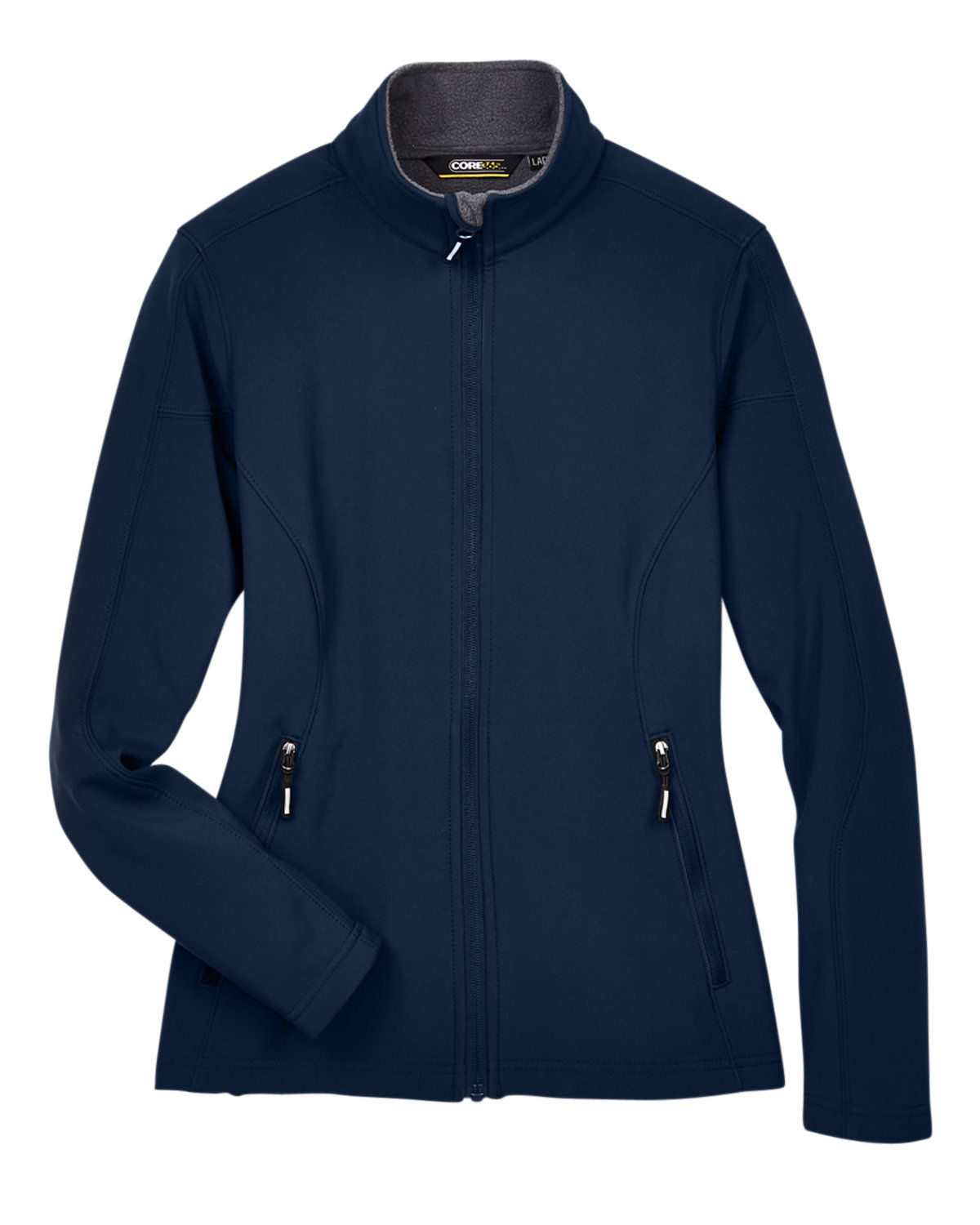 Core365 Ladies Cruise Two Layer Fleece Bonded Soft Shell Jacket in Classic Navy
