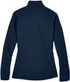 Am image of a Custom Core365 Ladies Cruise Two Layer Fleece Bonded Soft Shell Jacket in Classic Navy!