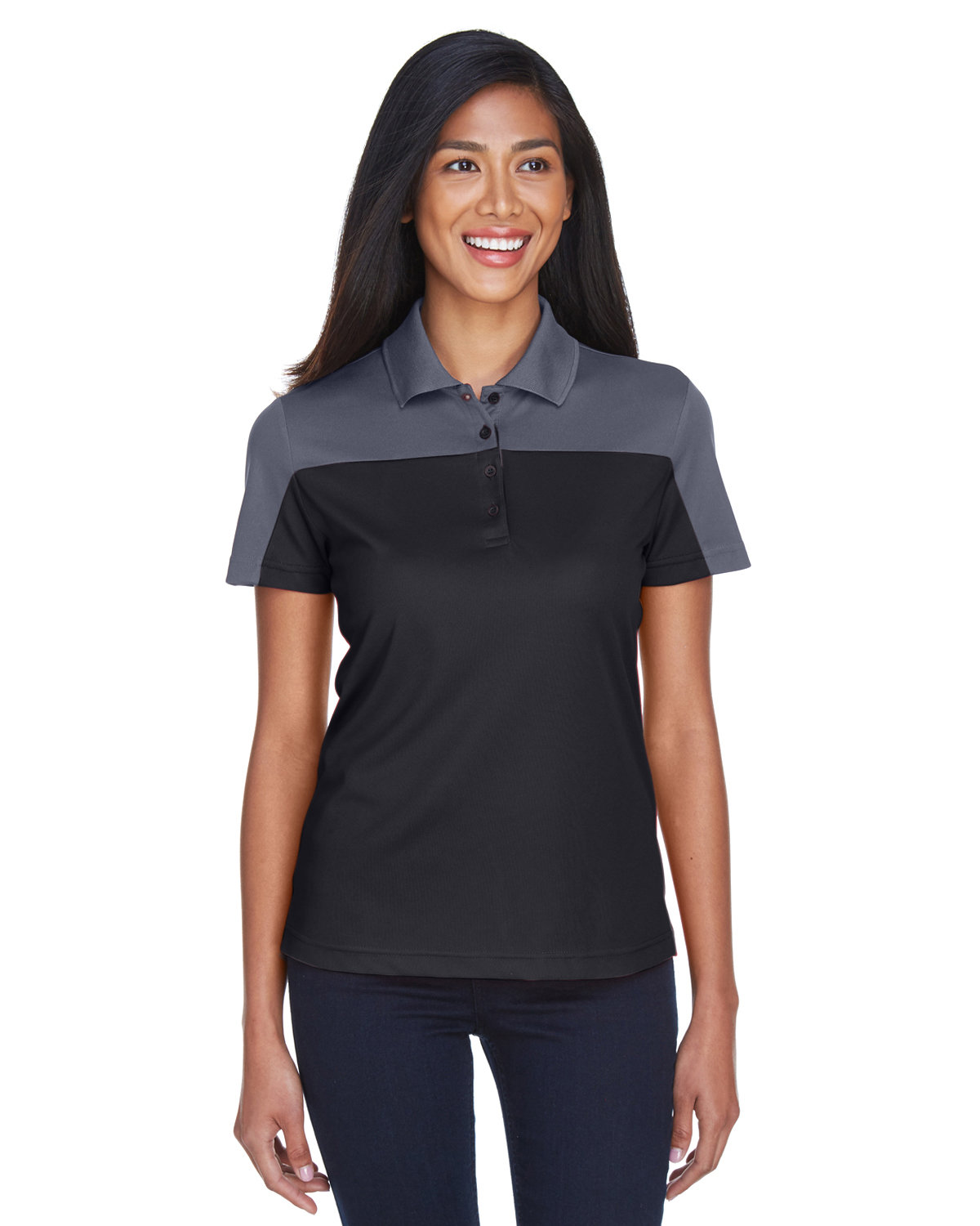 Core 365 Ladies' Balance Colorblock Performance Pique Polo