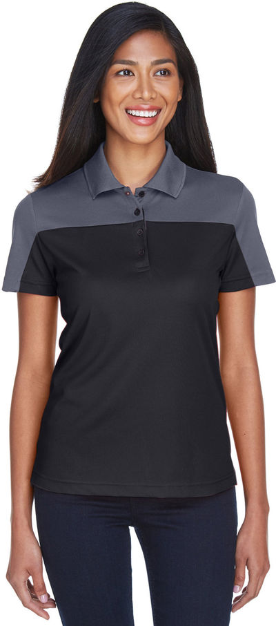 An image of a Custom Core 365 Ladies' Balance Colorblock Performance Pique Polo!
