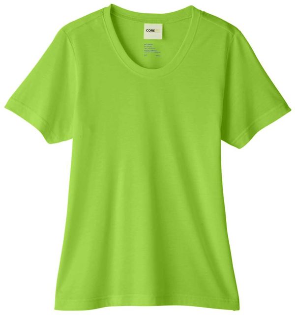 An image of a Custom Core 365 Ladies' Fusion ChromaSoft™ Performance T Shirt in Acid Green!