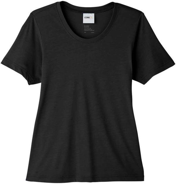 An image of a Custom Core 365 Ladies' Fusion ChromaSoft™ Performance T Shirt in Black!