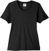 An image of a Custom Core 365 Ladies' Fusion ChromaSoft™ Performance T Shirt in Black!