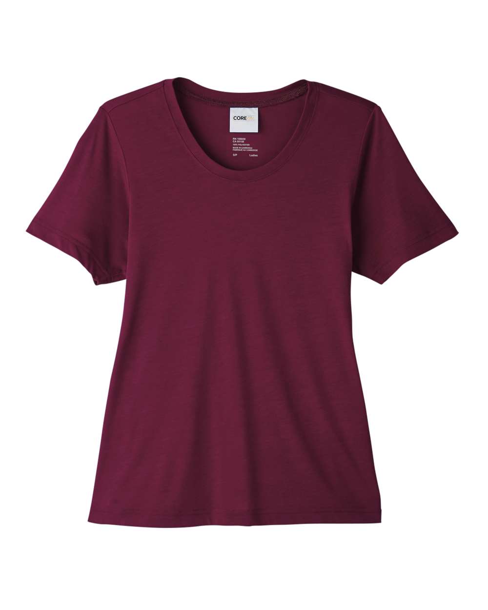 Core 365 Ladies' Fusion ChromaSoft™ Performance T Shirt in Burgundy