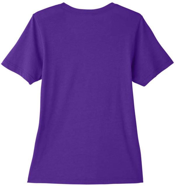 An image of a Custom Core 365 Ladies' Fusion ChromaSoft™ Performance T Shirt in Campus Purple!