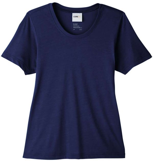 An image of a Custom Core 365 Ladies' Fusion ChromaSoft™ Performance T Shirt in Classic Navy!