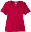An image of a Custom Core 365 Ladies' Fusion ChromaSoft™ Performance T Shirt in Classic Red!