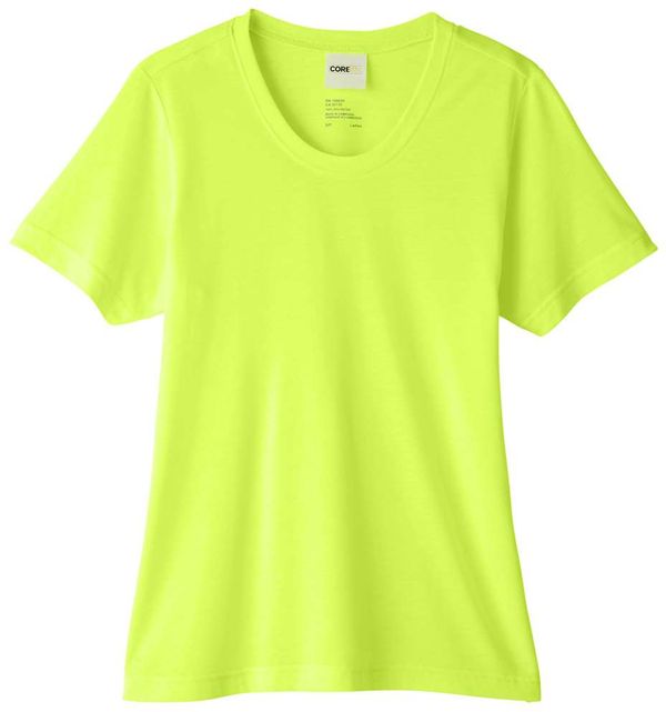 An image of a Custom Core 365 Ladies' Fusion ChromaSoft™ Performance T Shirt in Safety Yellow!