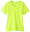 An image of a Custom Core 365 Ladies' Fusion ChromaSoft™ Performance T Shirt in Safety Yellow!