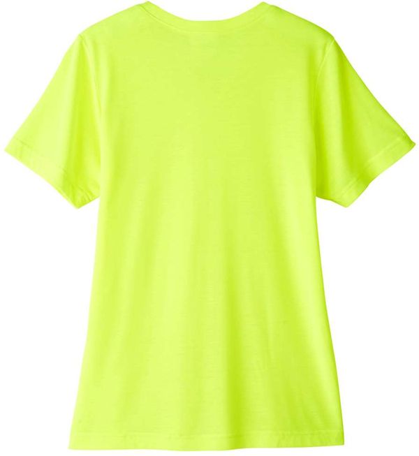 An image of a Custom Core 365 Ladies' Fusion ChromaSoft™ Performance T Shirt in Safety Yellow!