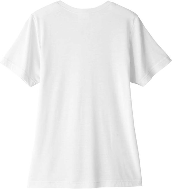 An image of a Custom Core 365 Ladies' Fusion ChromaSoft™ Performance T Shirt in White!