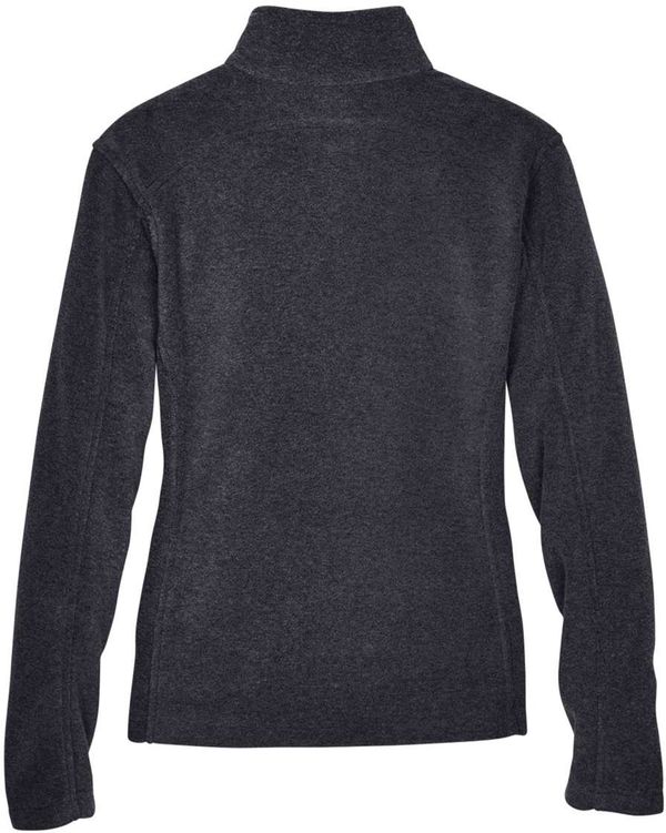 An image of a Custom Core 365 Ladies' Journey Fleece Jacket in Heather Charcoal!