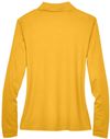 An image of a Custom Core 365 Ladies' Pinnacle Performance Long Sleeve Pique Polo in Campus Gold 444!