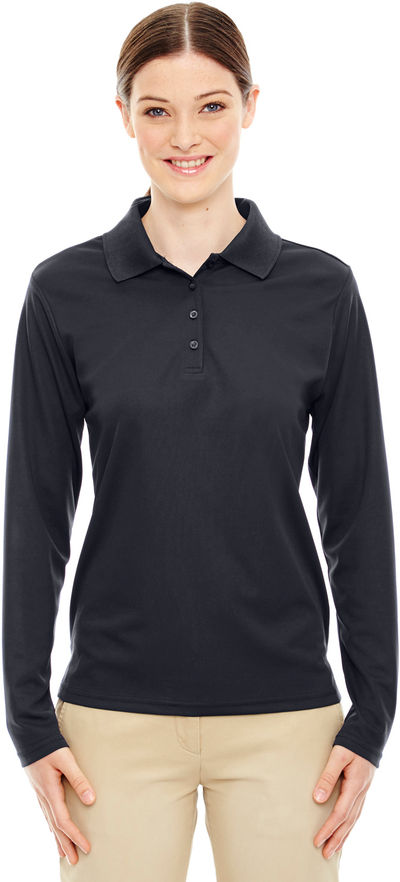 An image of a Custom Core 365 Ladies' Pinnacle Performance Long Sleeve Pique Polo!