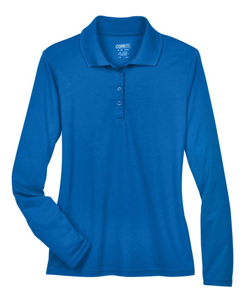Core 365 Ladies' Pinnacle Performance Long Sleeve Pique Polo in True Royal 438