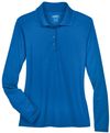 An image of a Custom Core 365 Ladies' Pinnacle Performance Long Sleeve Pique Polo in True Royal 438!