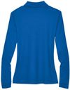 An image of a Custom Core 365 Ladies' Pinnacle Performance Long Sleeve Pique Polo in True Royal 438!