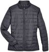 An image of a Custom Core 365 Ladies' Prevail Packable Puffer Jacket in Carbon!