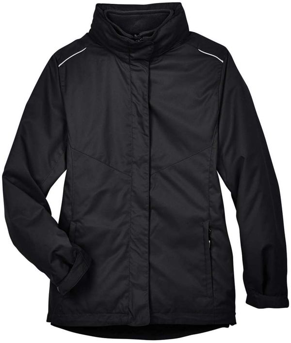 An image of a Custom Core 365 Ladies' Region 3 in 1 Jacket with Fleece Liner in Black!