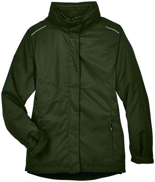 An image of a Custom Core 365 Ladies' Region 3 in 1 Jacket with Fleece Liner in Forest!